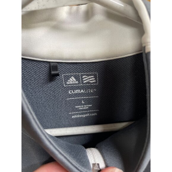 Adidas Golf Pullover Sweatshirt Performance Quarter Zip Climalite Mens sz L Gray - Picture 2 of 5